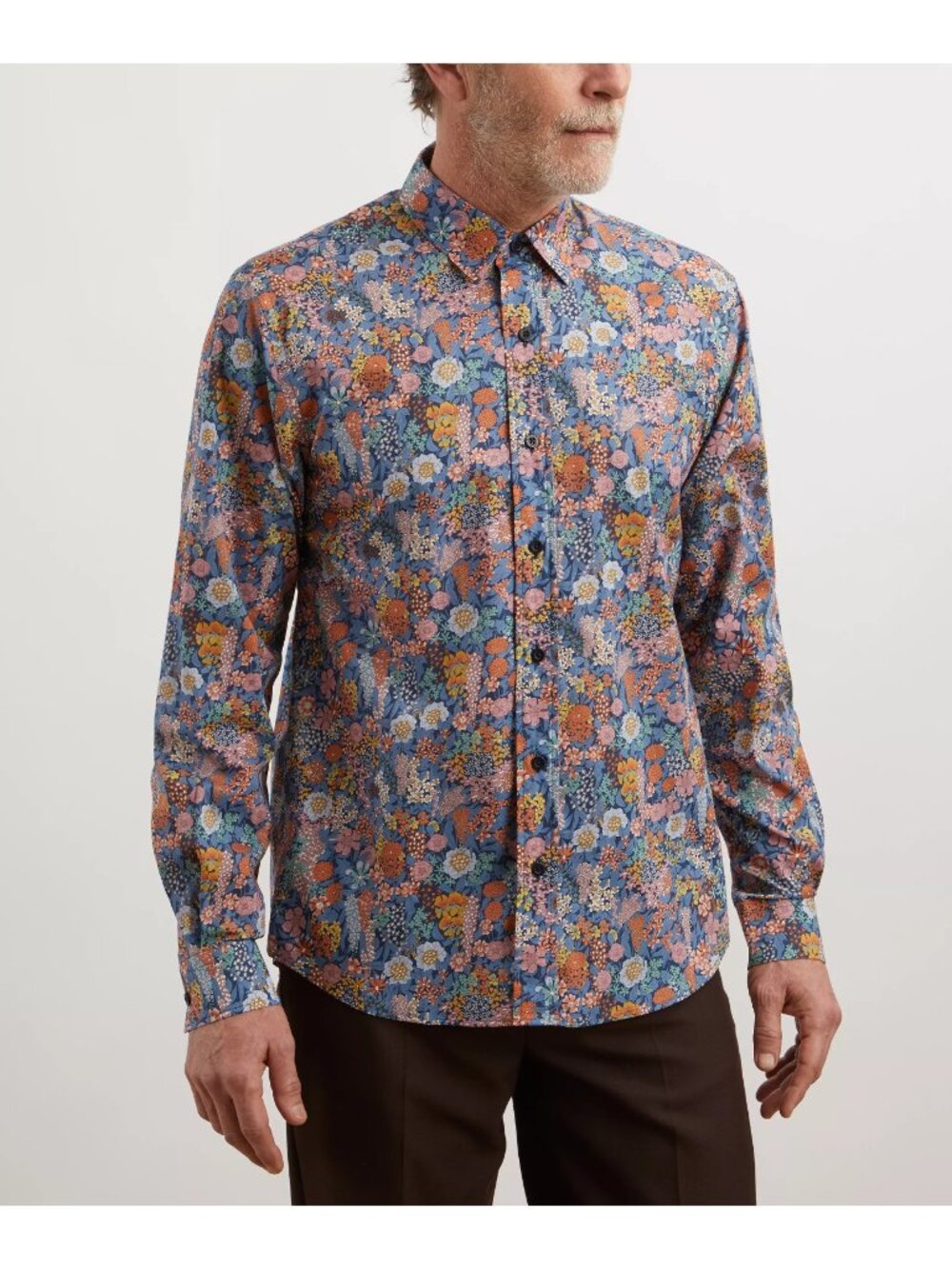 LIBERTY OF LONDON Men's Classic Fit Tana Lawn Cotton Shirt Ciara Floral Size XXL